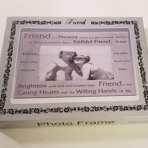 Friend 4x6 Inch Metal Picture Frame - Great Gift